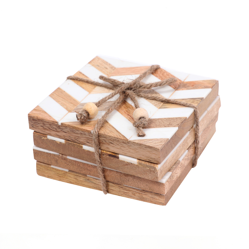CLASSIC WHITE RESIN COASTERS
