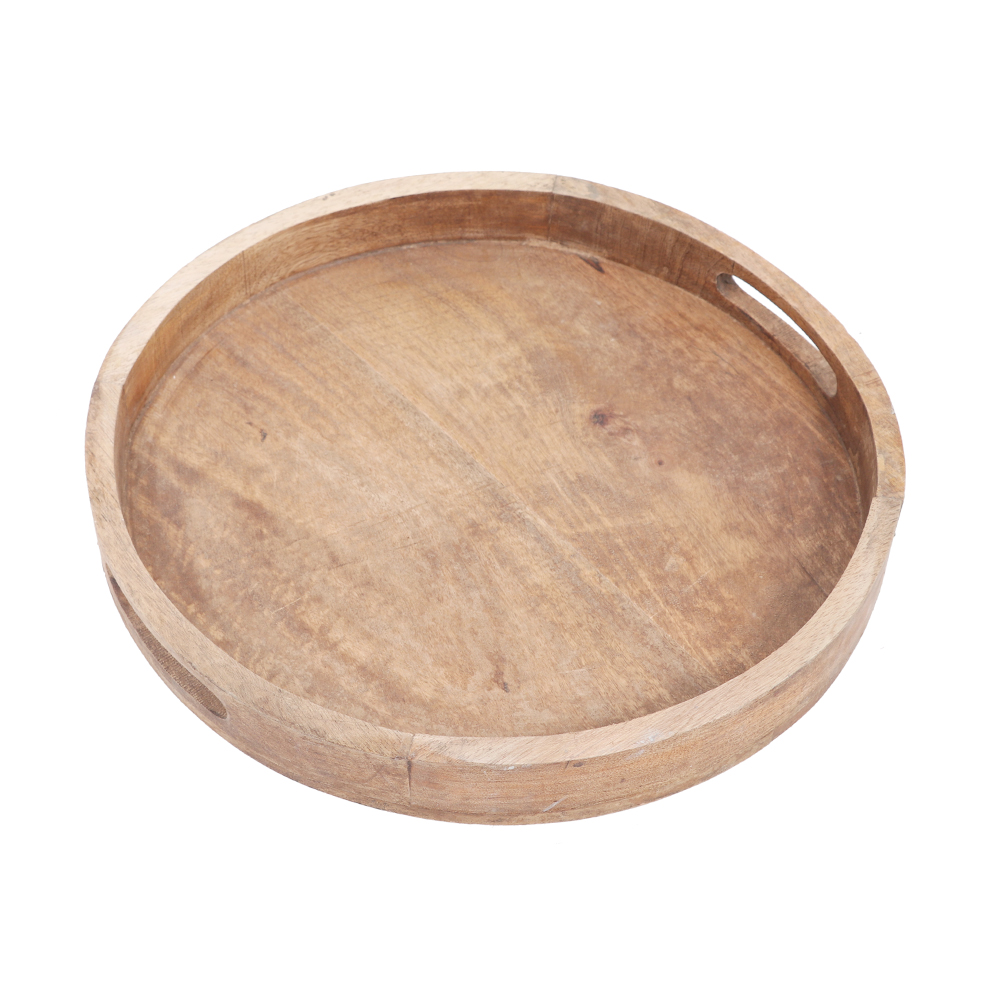 WOODEN ROUND TRAY