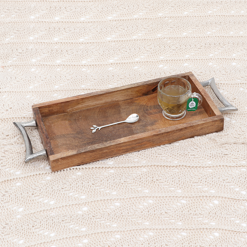 WOODEN TRAY WITH HANDLE