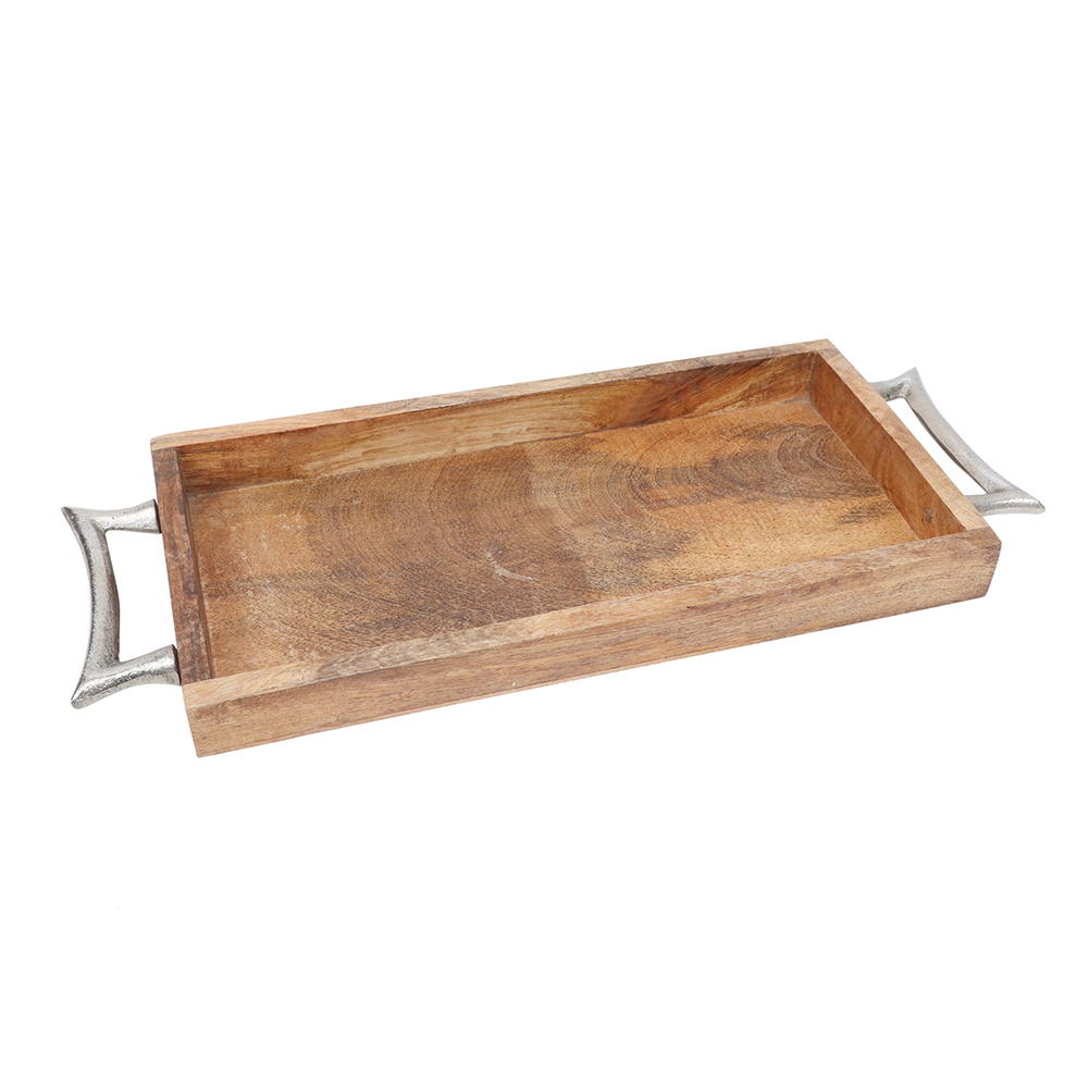 WOODEN TRAY WITH HANDLE