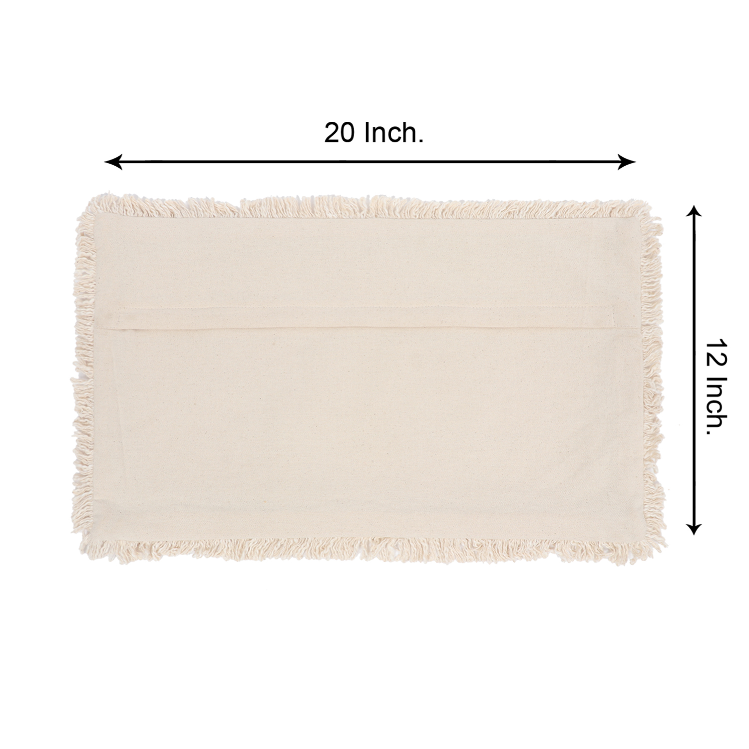 Printed Stripe Pink Cushions Covers with fringes 12X20 Inch