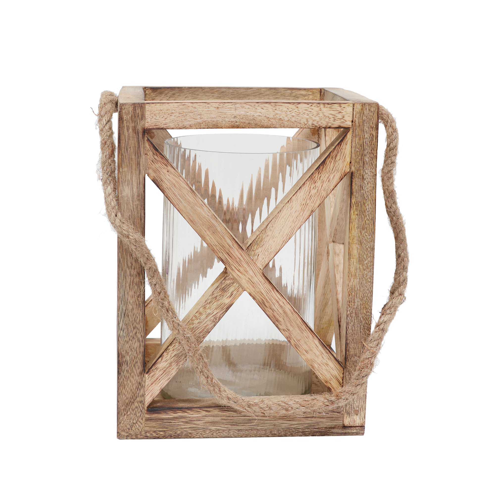 WOODEN TEA-LIGHT VOTIVE HOLDER