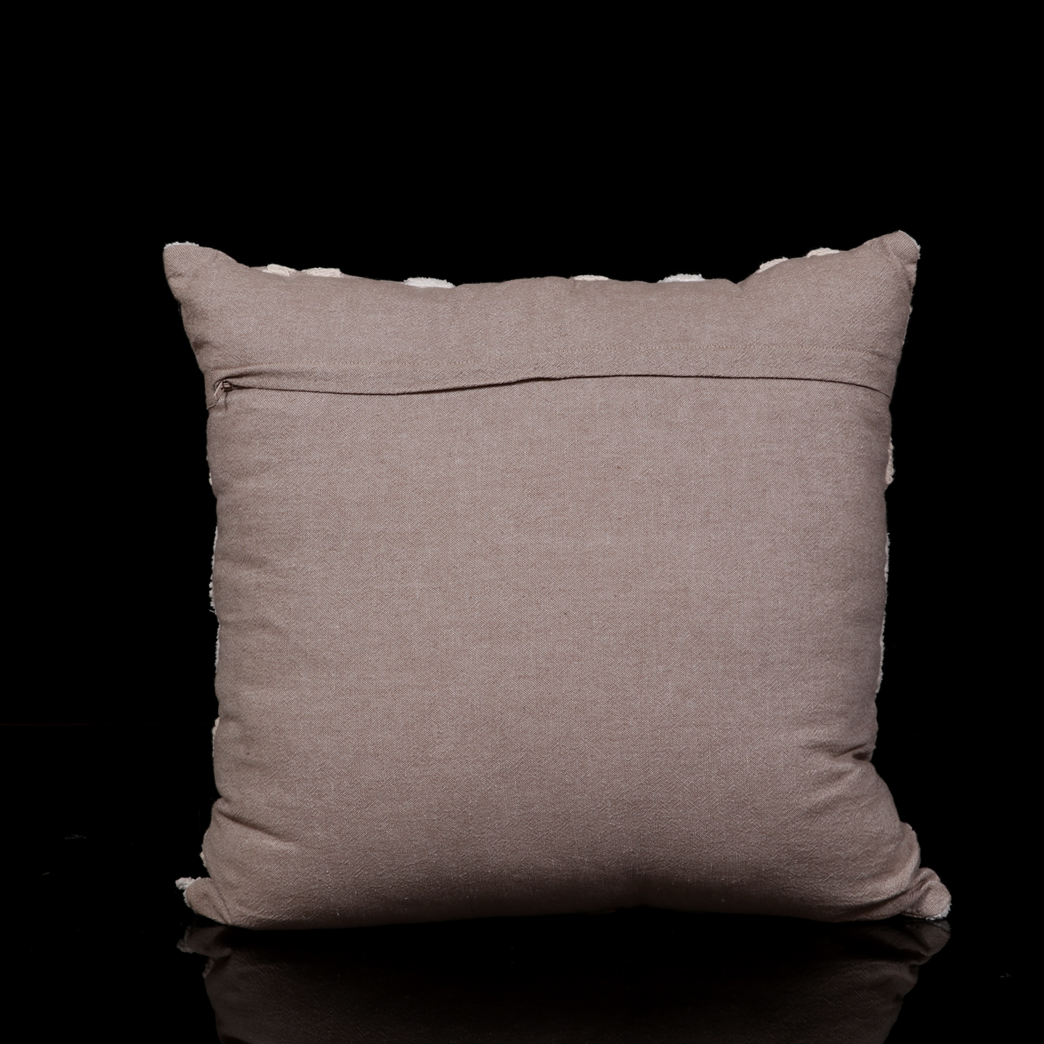 EMBROIDED GRILLED DESIGN TONAL PILLOW