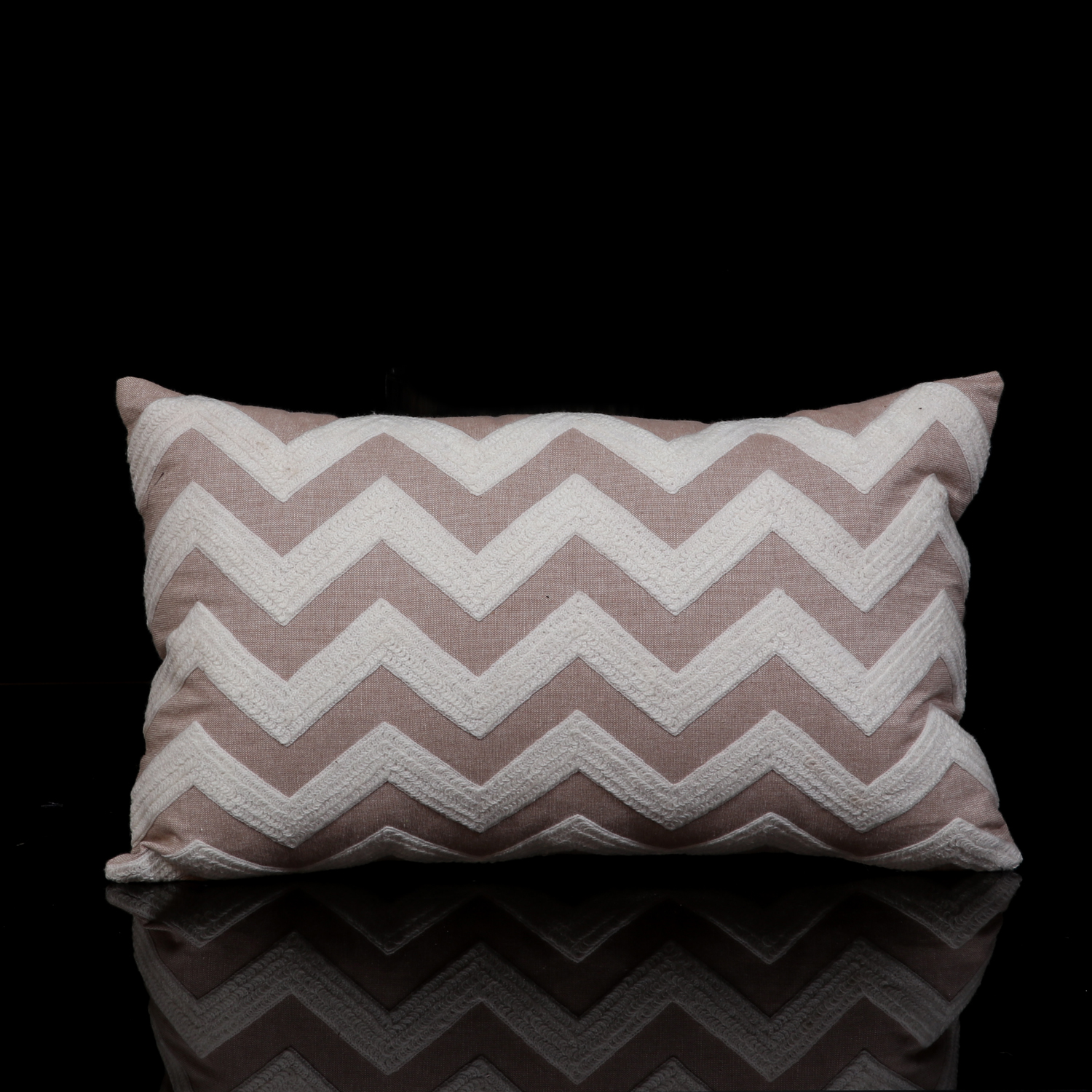 EMBROIDERED CHEVRON  PATTERN PILLOW