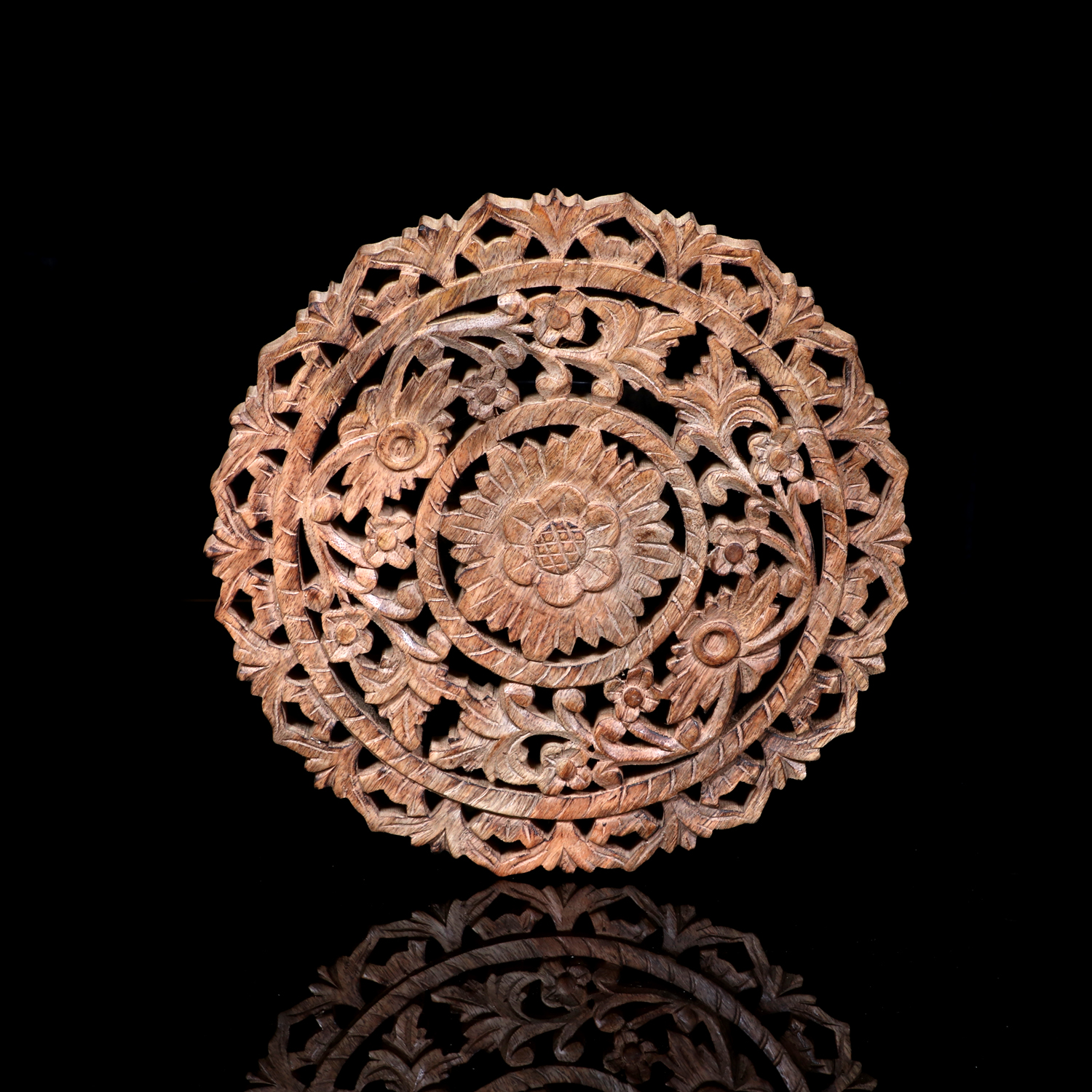 Round Handmade Carving Wall Panel